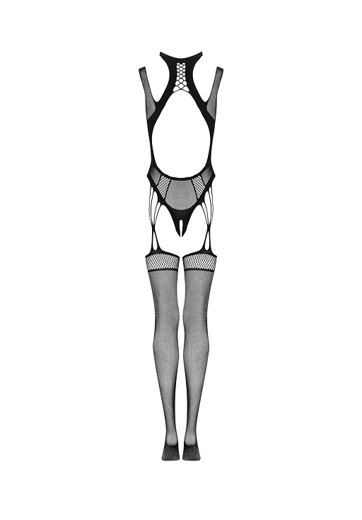 Bodystocking – czarne, siateczkowe, wycięcia, S/M/L — zdjęcie 6