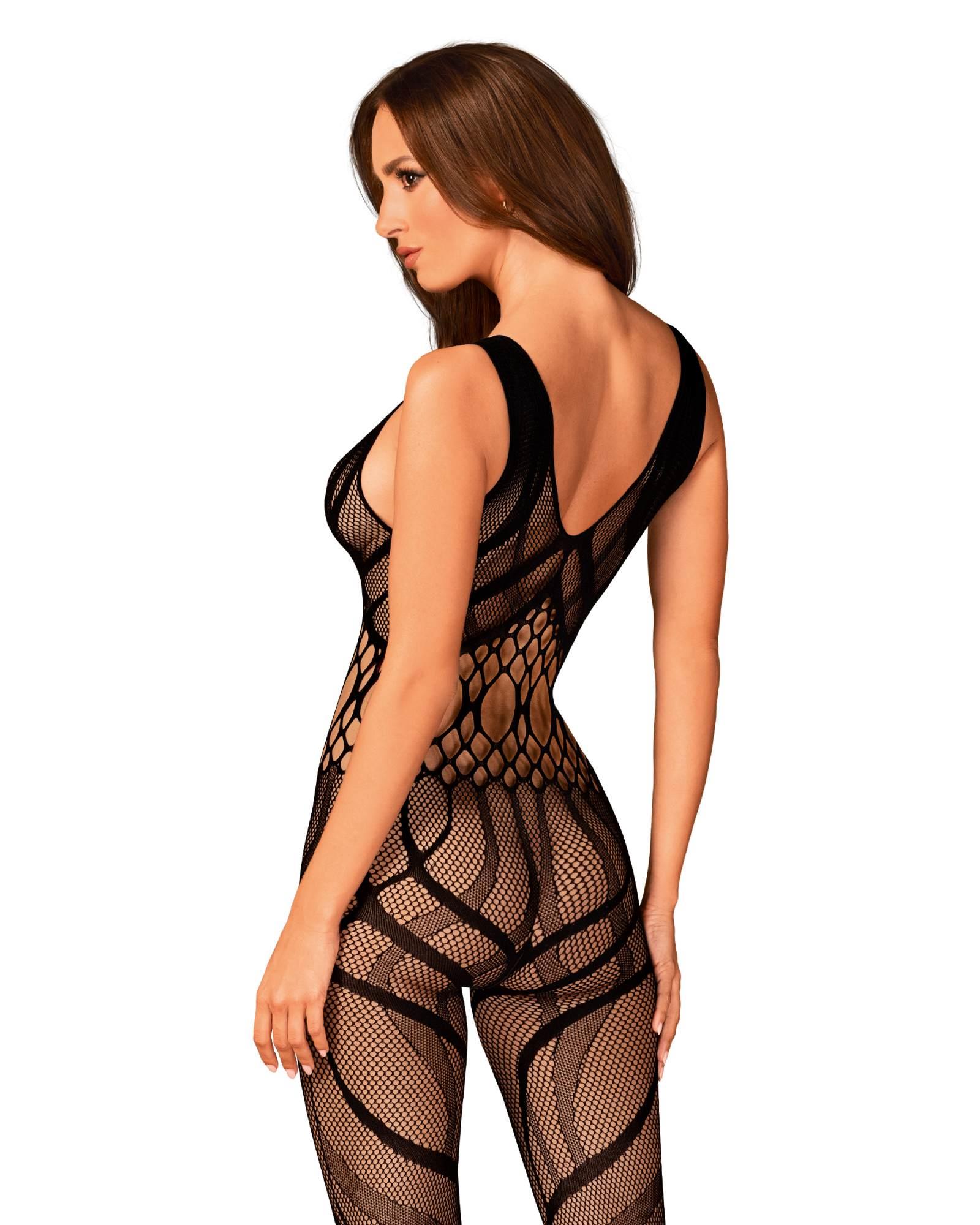 Bodystocking G328 S/M/L – otwarty krok i elastyczna siateczka, S/M — zdjęcie 2
