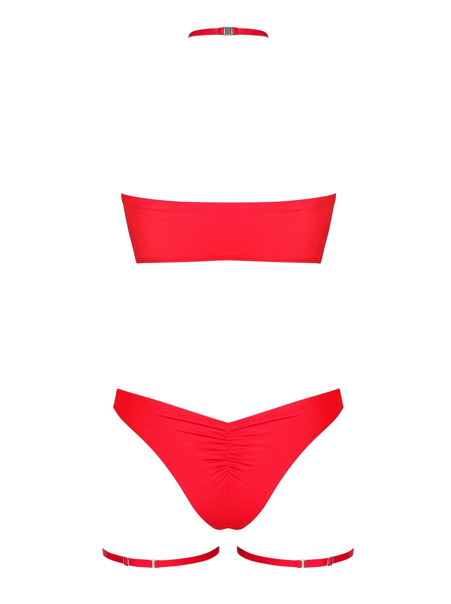 Komplet bielizny Kissmas – czerwony, elastyczny, L/XL — zdjęcie 6