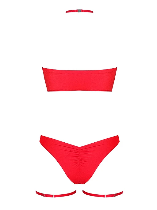 Komplet bielizny Kissmas – czerwony, elastyczny, L/XL — zdjęcie 6