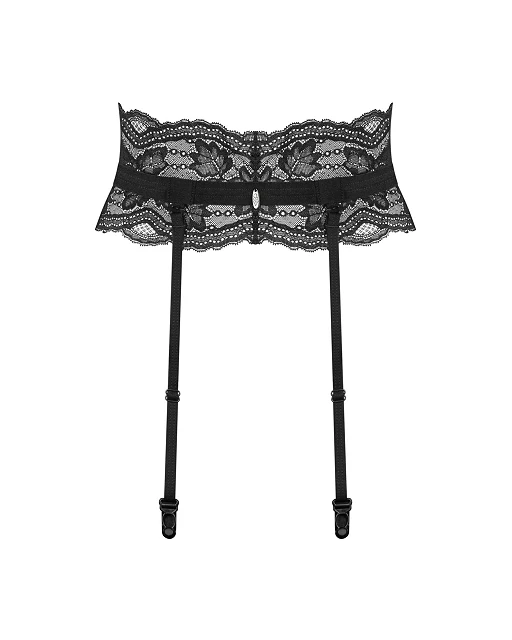 Pas do pończoch Nutris – koronkowy, czarny, XS/S — zdjęcie 9
