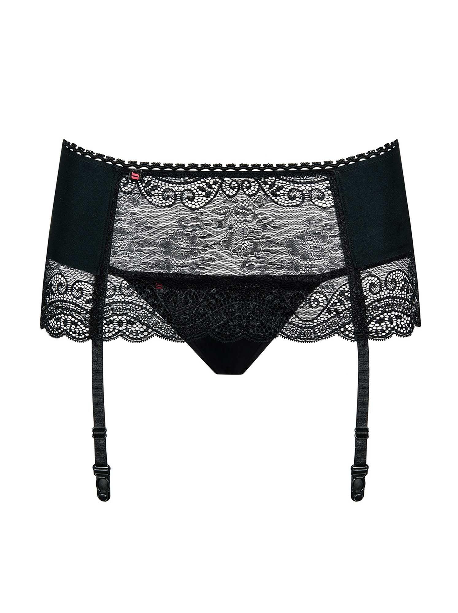 Pas do pończoch Miamor – koronka i stringi, S/M — zdjęcie 5