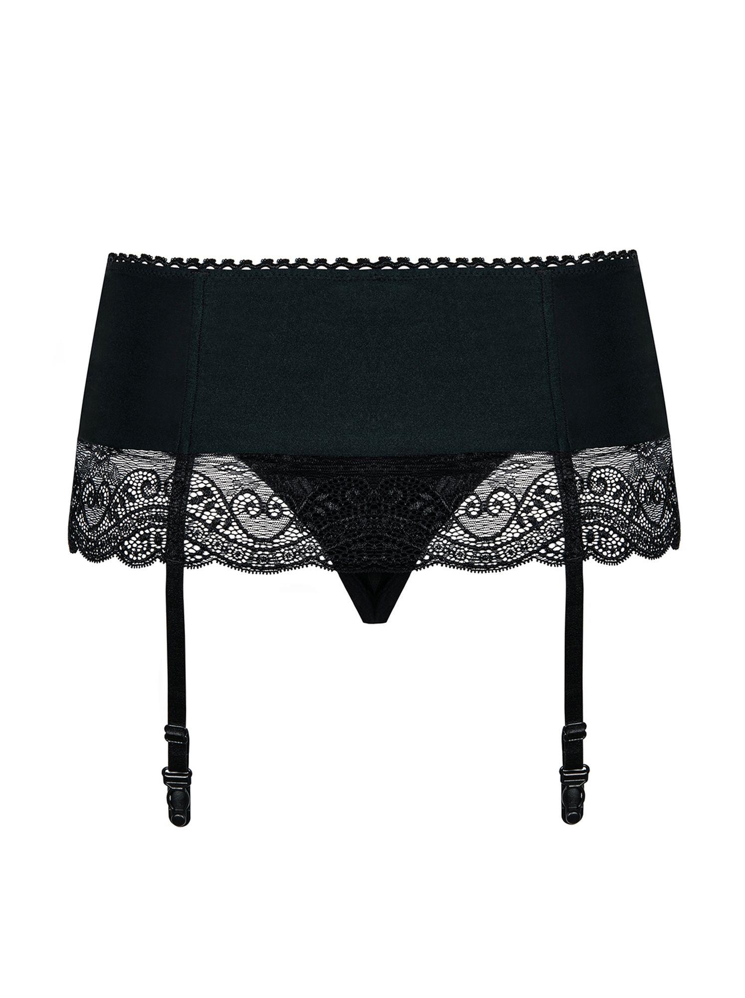 Pas do pończoch Miamor – koronka, ze stringami, L/XL — zdjęcie 6