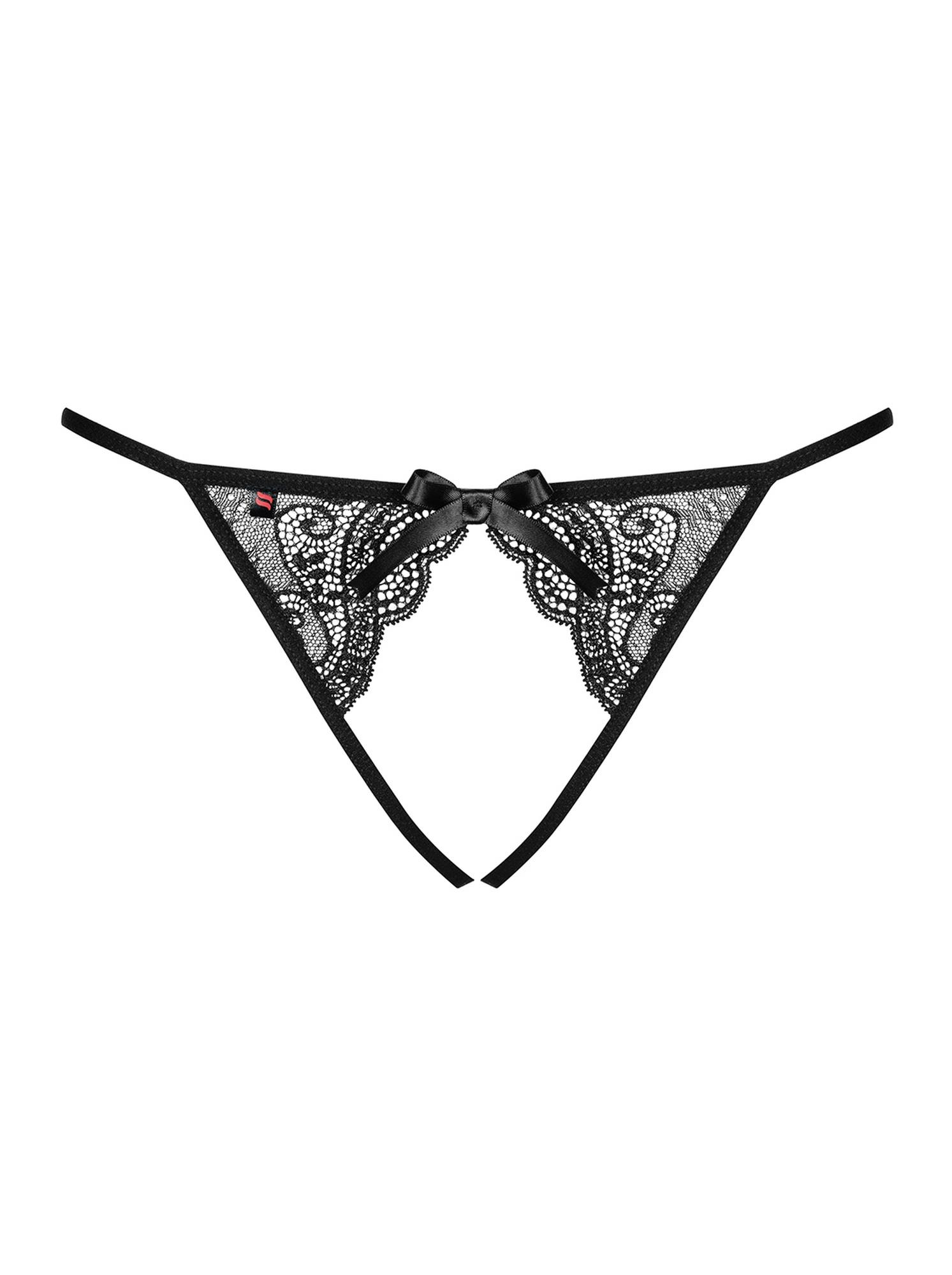 Figi otwarte Miamor – koronka i paseczki, L/XL — zdjęcie 5