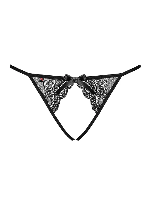 Figi otwarte Miamor – koronka i paseczki, L/XL — zdjęcie 5