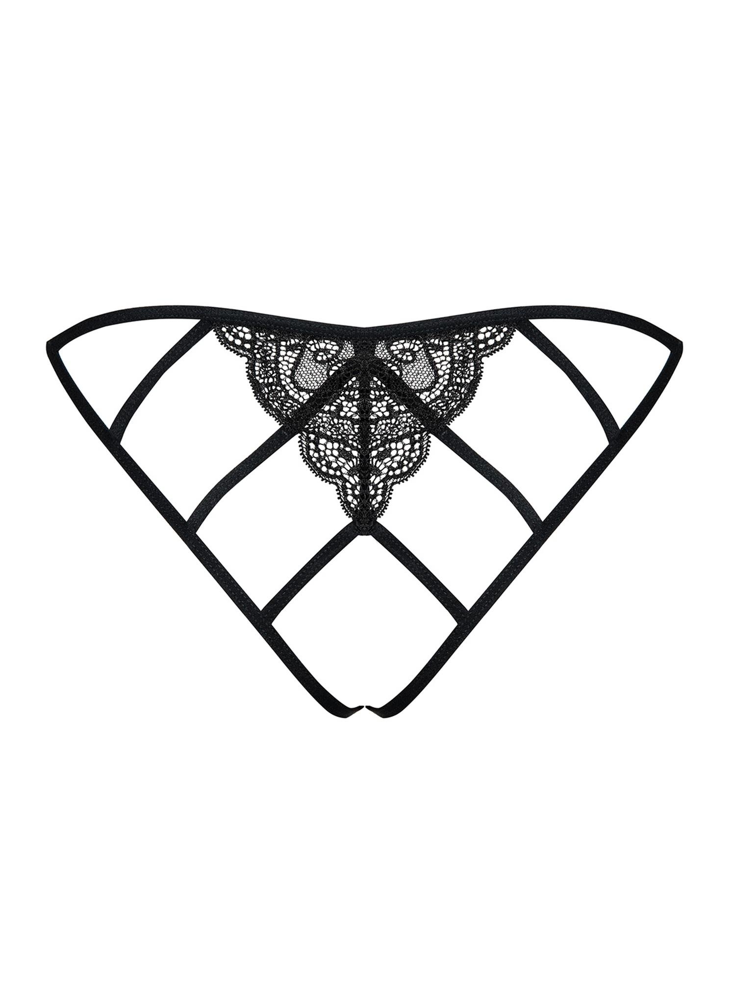 Figi otwarte Miamor – koronka i paseczki, L/XL — zdjęcie 6