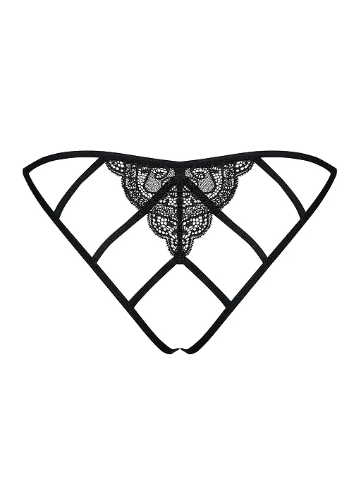 Figi otwarte Miamor – koronka i paseczki, L/XL — zdjęcie 6