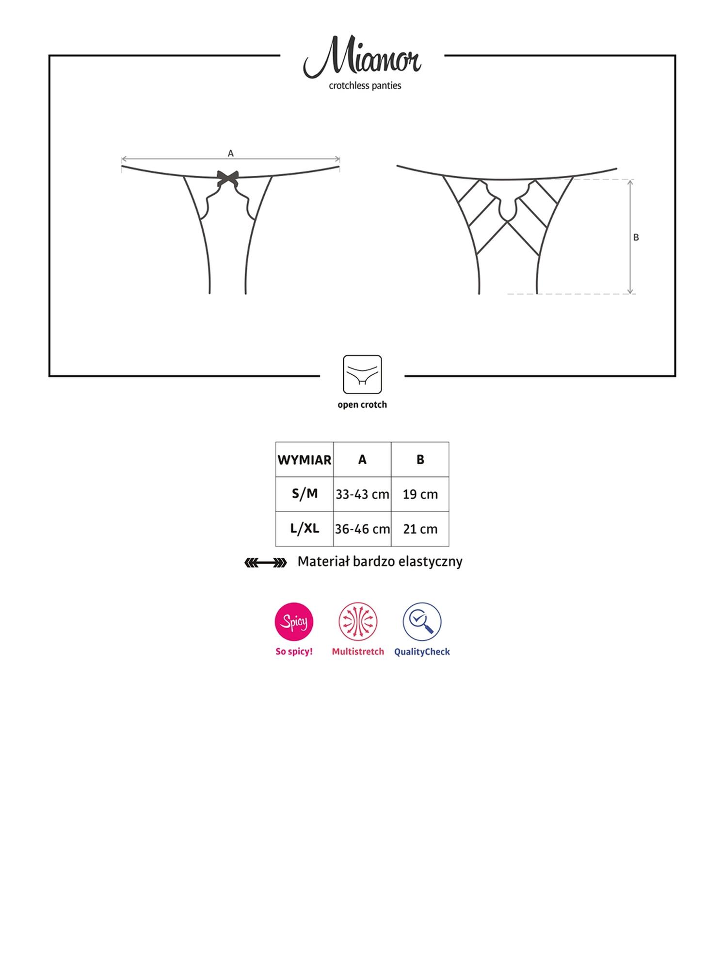 Figi otwarte Miamor – koronka i paseczki, L/XL — zdjęcie 7