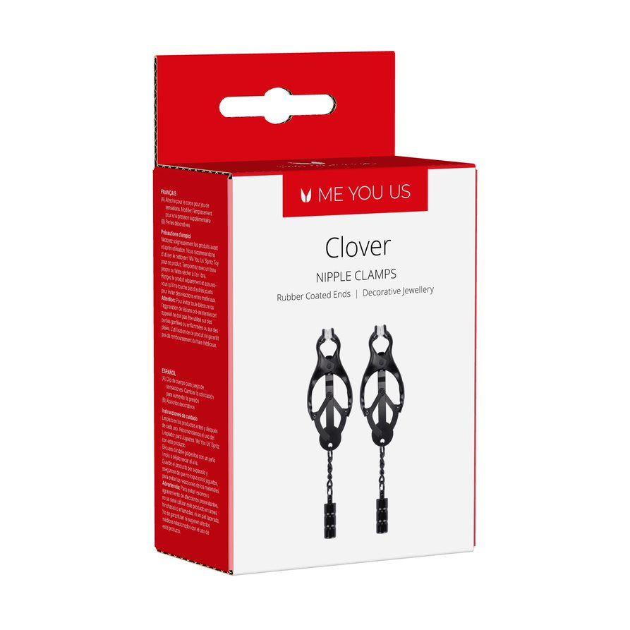 Zaciski na sutki Clover – stalowe, czarne — zdjęcie 3