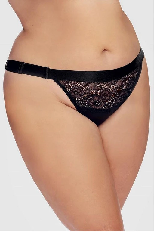 Majtki Laura knickers+ – koronka, regulowane boki, L+