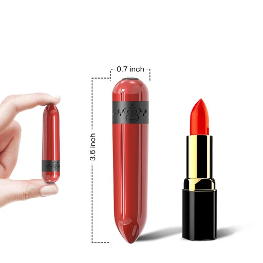Mini wibrator Rocket – czerwony, 9 trybów — zdjęcie 4