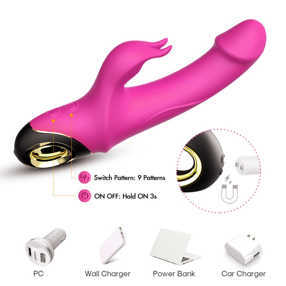 Wibrator króliczek Meteror pink – 2 silniki, wodoodporny — zdjęcie 11
