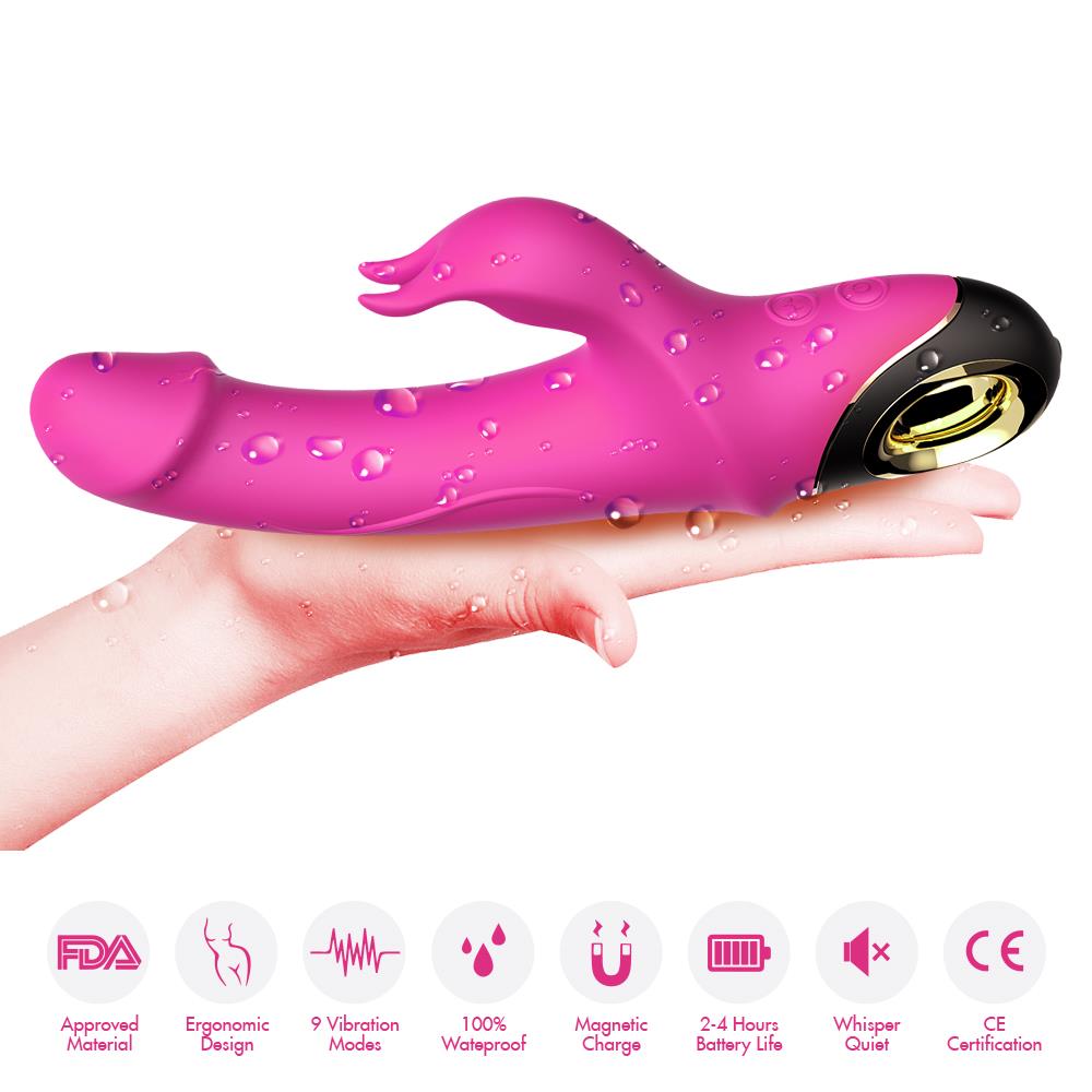 Wibrator króliczek Meteror pink – 2 silniki, wodoodporny — zdjęcie 9