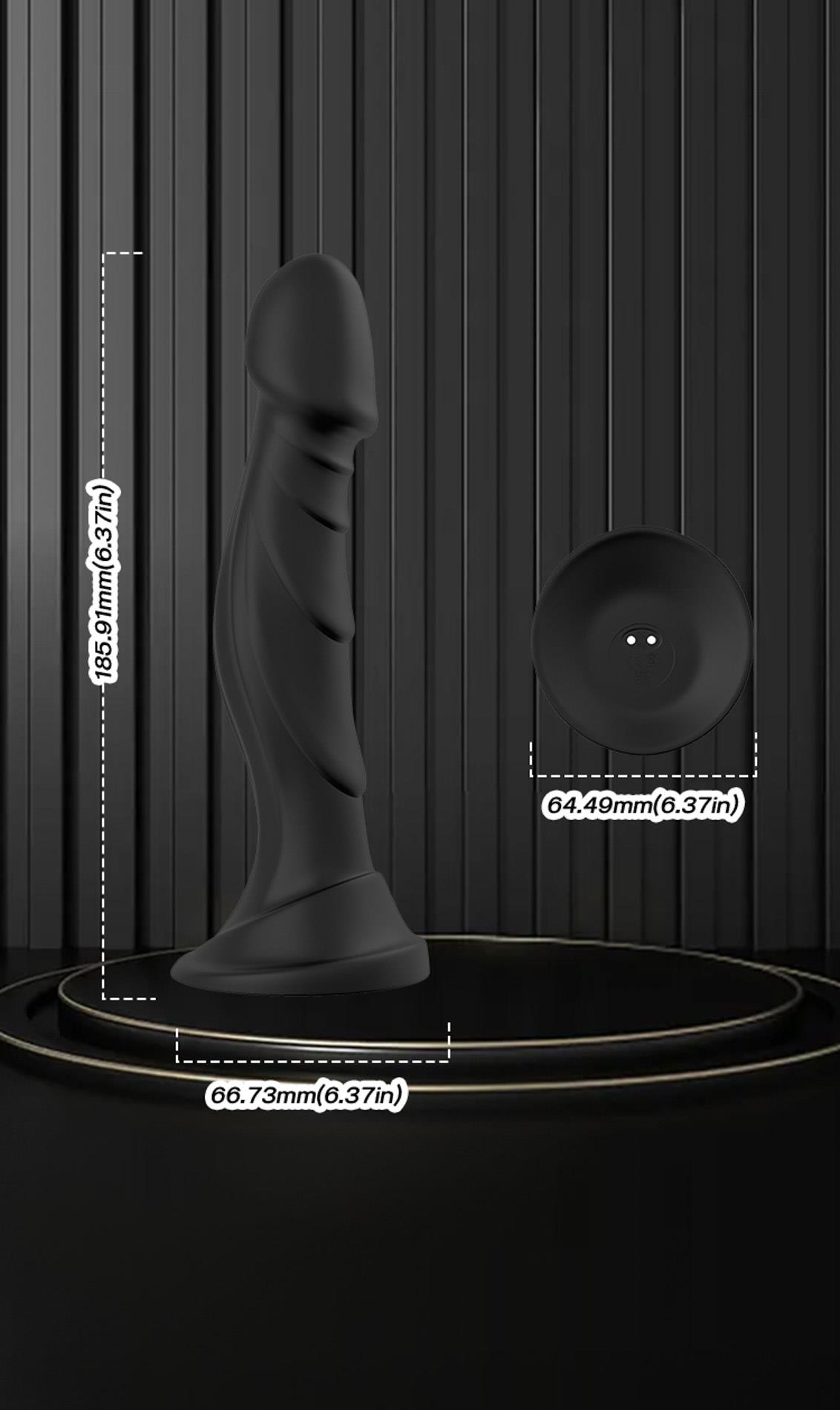 Dildo Optimus Black - 9 trybów, pilot i przyssawka — zdjęcie 14