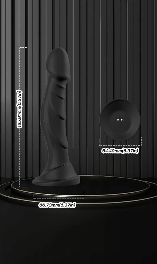 Dildo Optimus Black - 9 trybów, pilot i przyssawka — zdjęcie 14