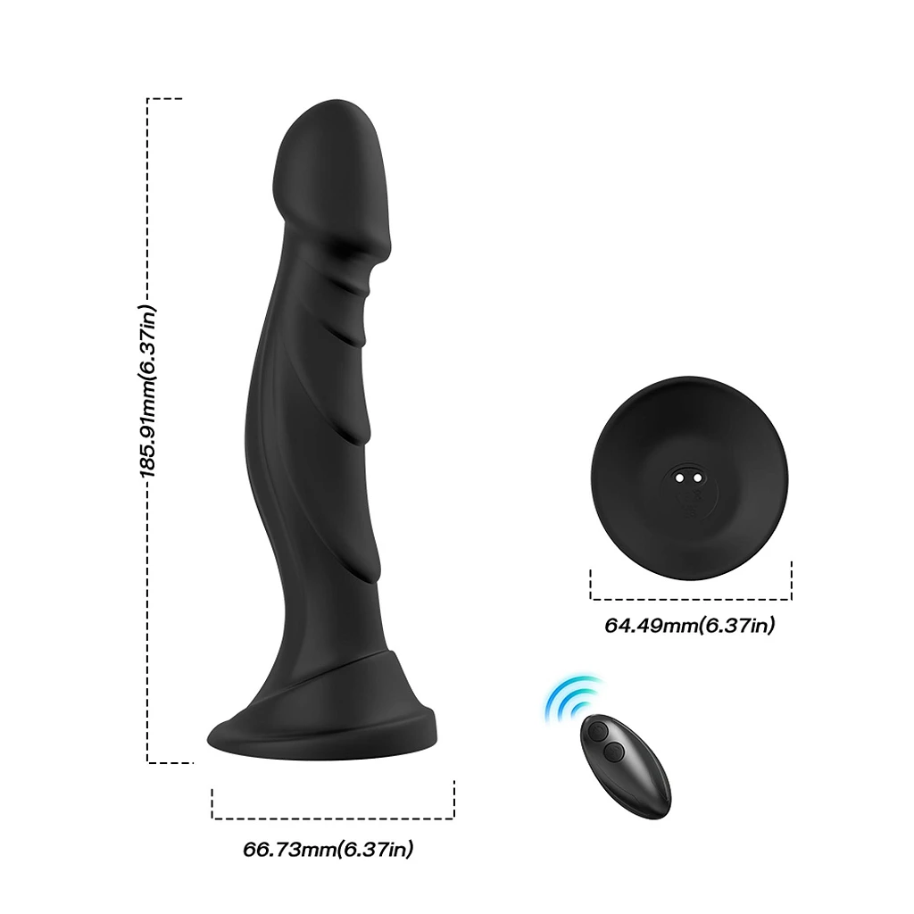 Dildo Optimus Black - 9 trybów, pilot i przyssawka — zdjęcie 8