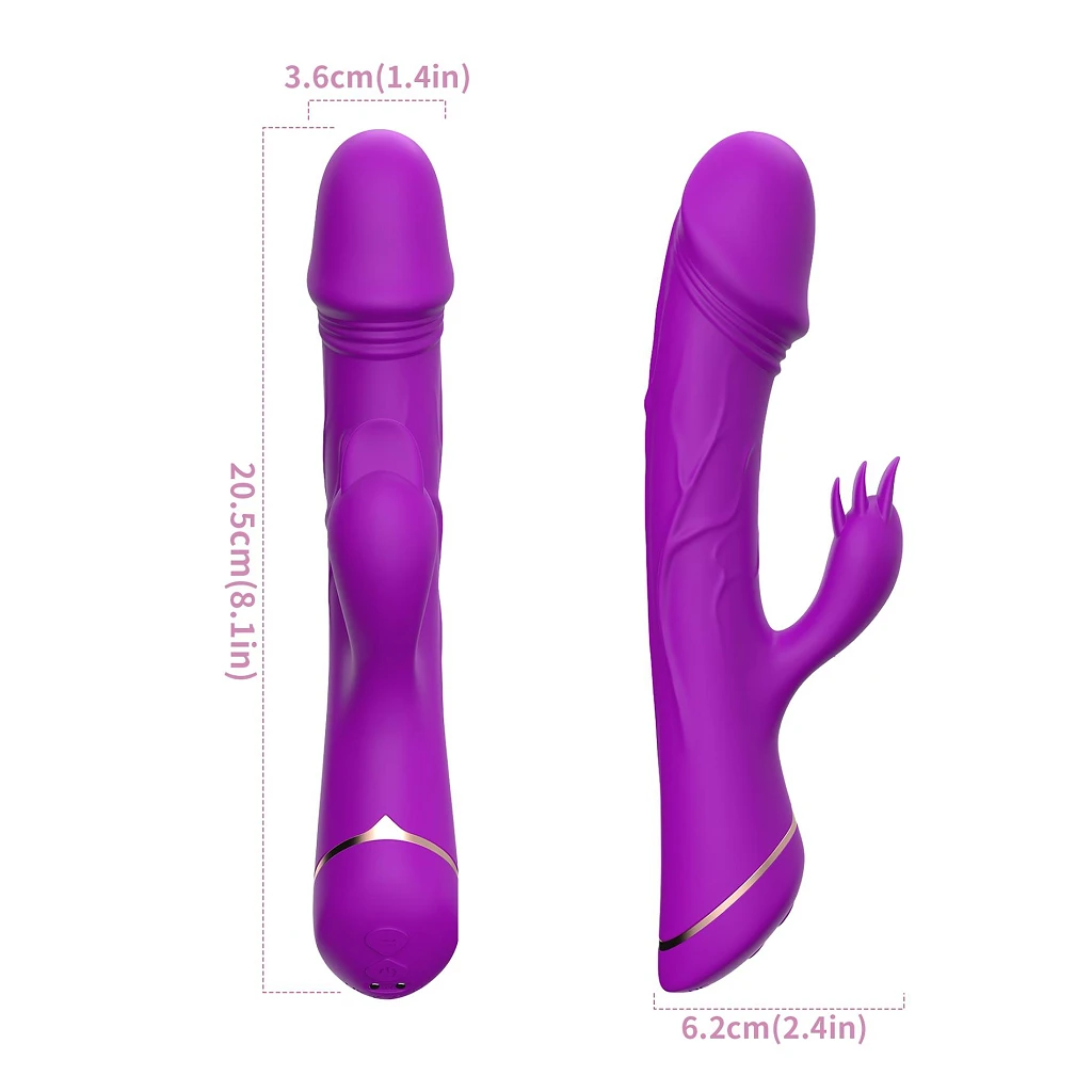 Wibrator króliczek Rubberco Purple – 2 silniki, 9 trybów — zdjęcie 6