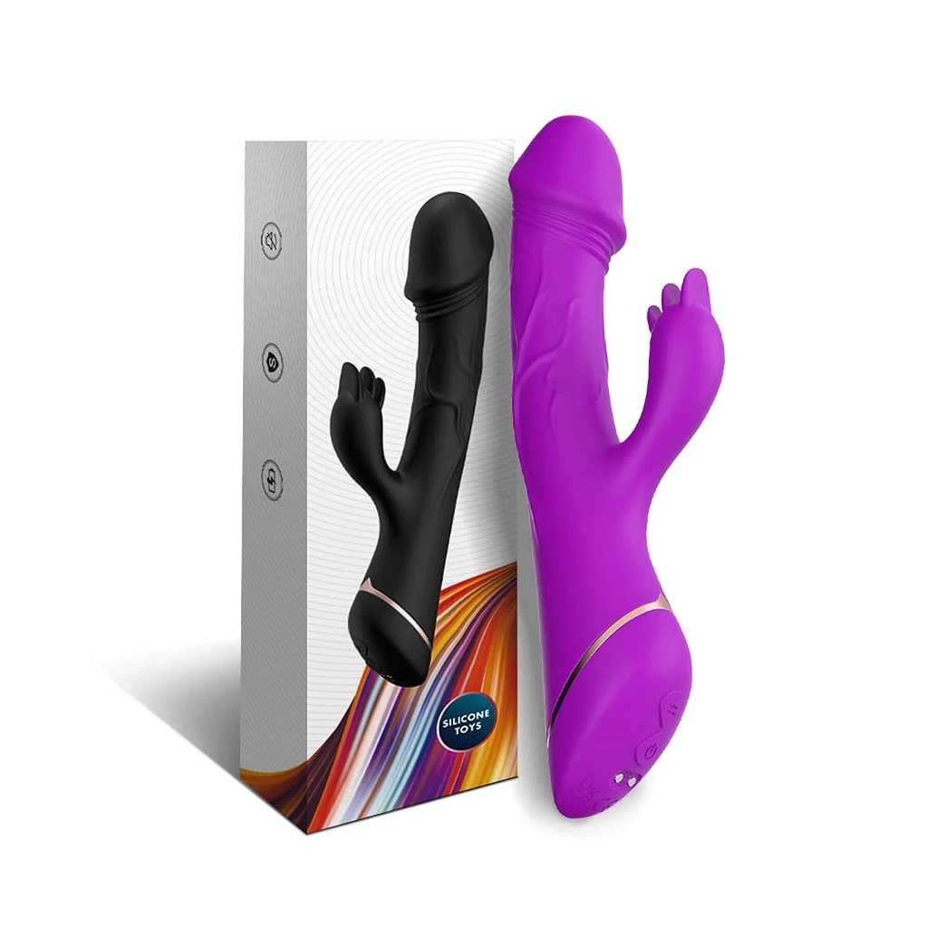 Wibrator króliczek Rubberco Purple – 2 silniki, 9 trybów — zdjęcie 8