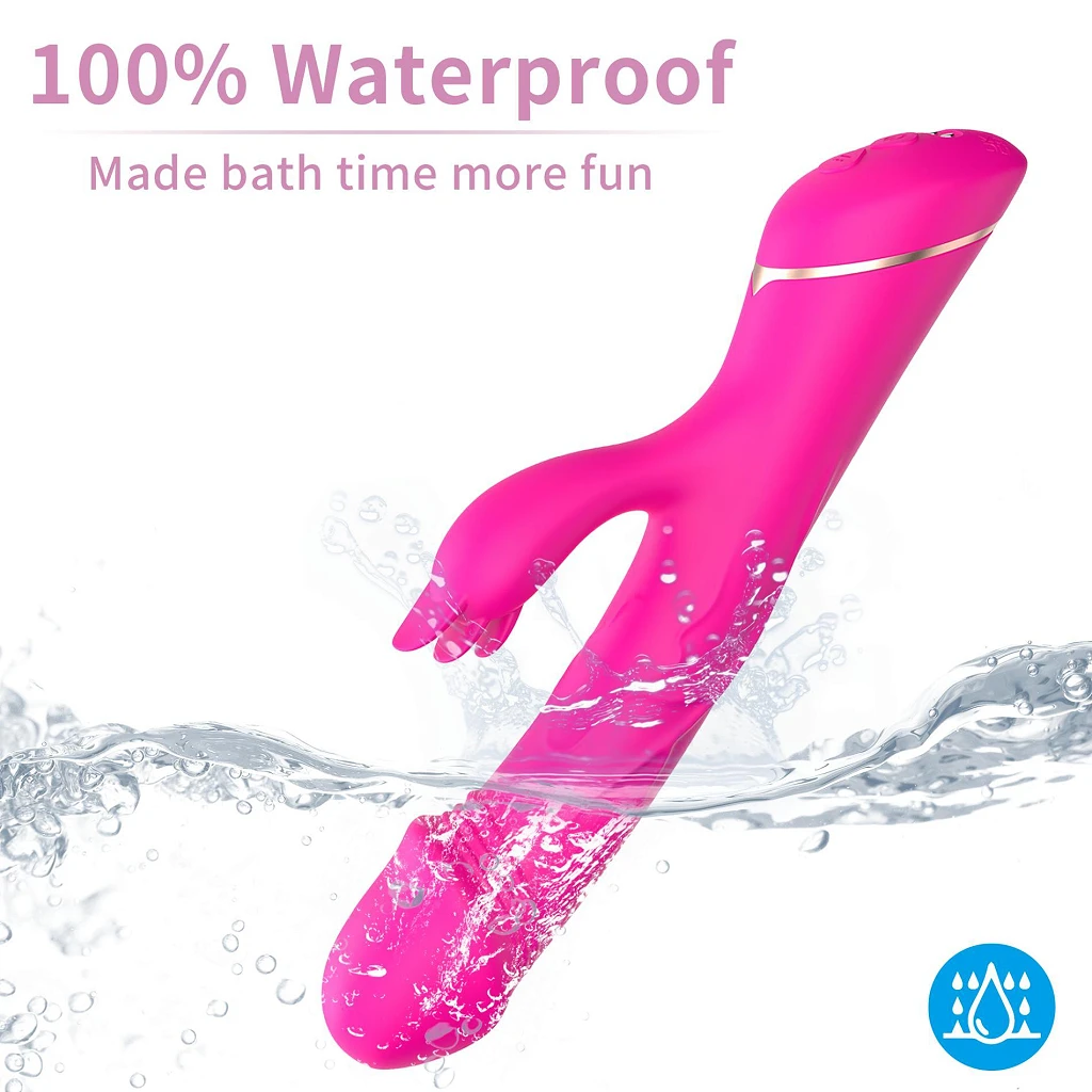 Wibrator króliczek Rubberco Rose Red – 2 silniki, 9 trybów — zdjęcie 2
