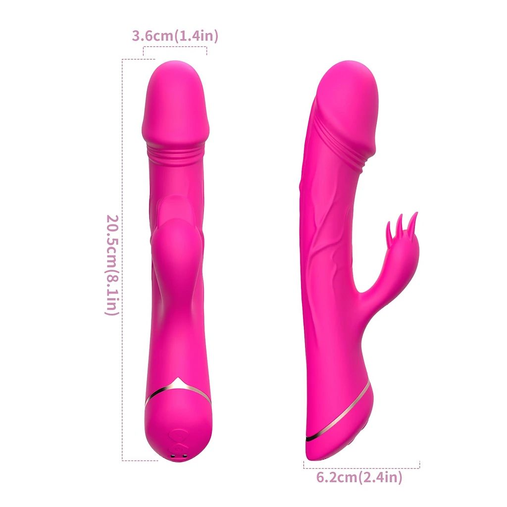 Wibrator króliczek Rubberco Rose Red – 2 silniki, 9 trybów — zdjęcie 6