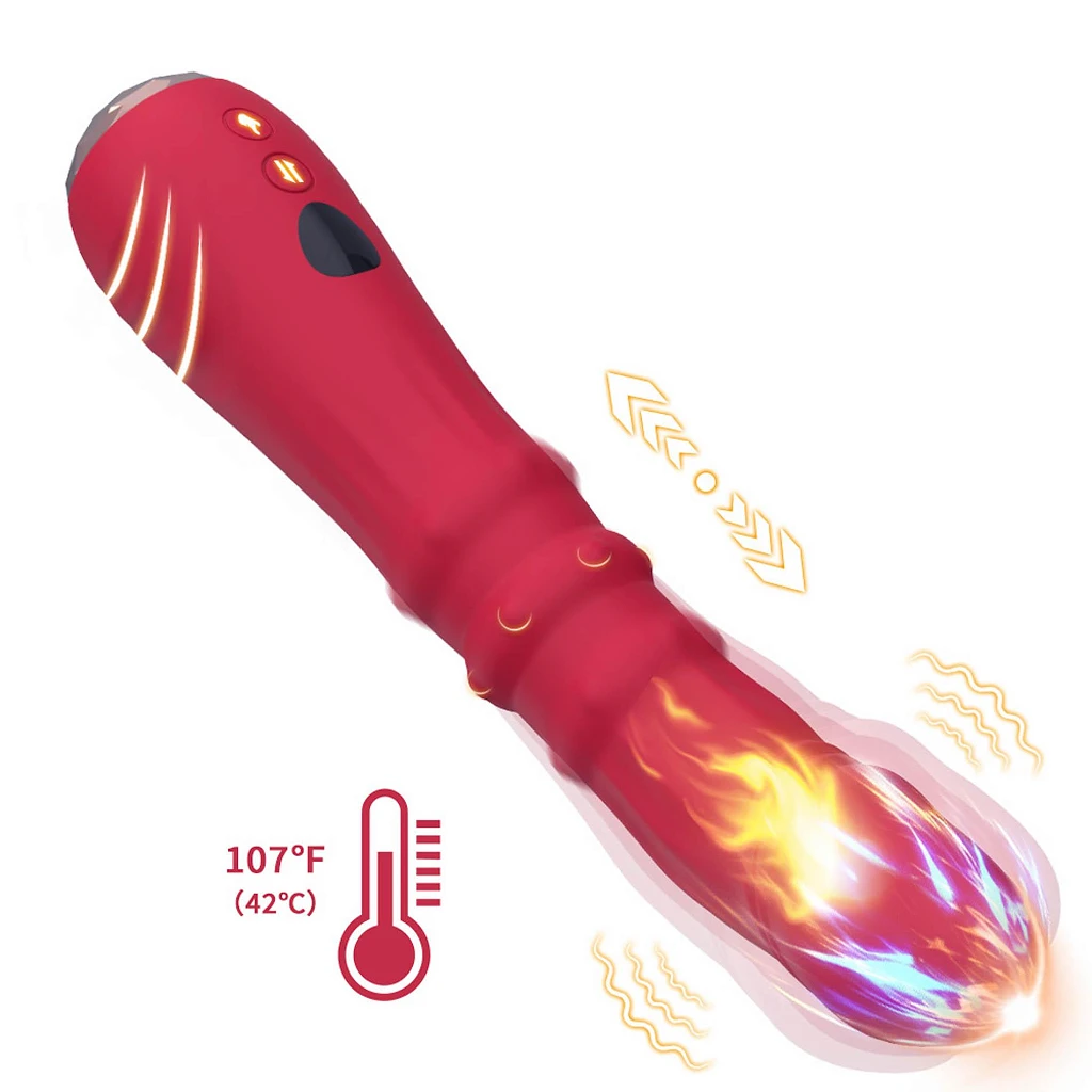 Wibrator Jackal Red – 9 trybów, ruchy posuwiste — zdjęcie 7