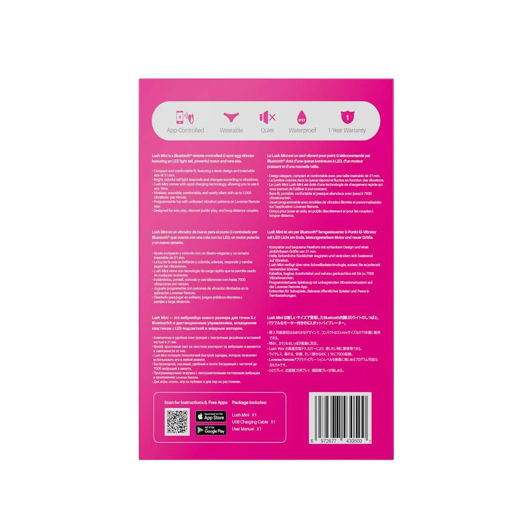Wibrator jajeczko Lush Mini – z aplikacją, silikonowy — zdjęcie 9