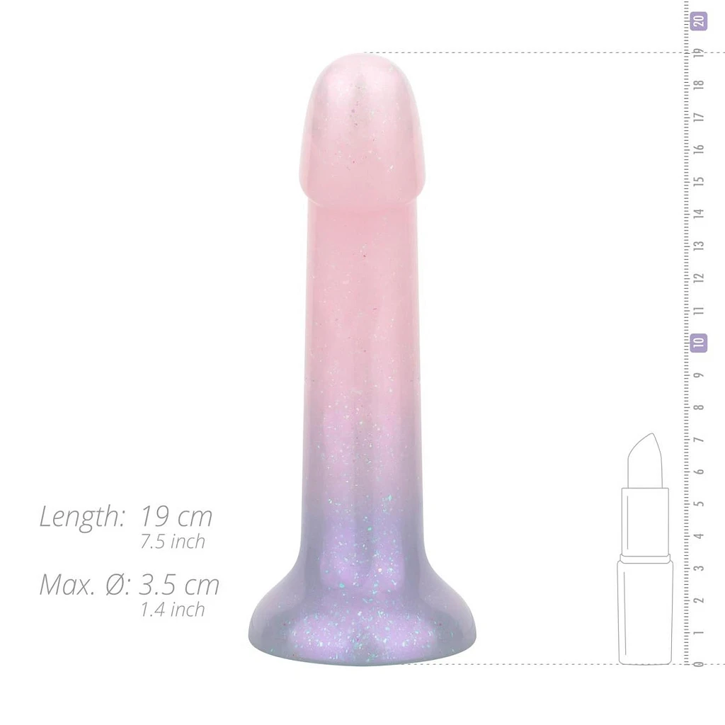 Dildo Mermaid Ombre – żelowe, pastelowe, 17 cm — zdjęcie 8