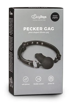 Knebel Pecker Gag - silikon, regulowany pasek