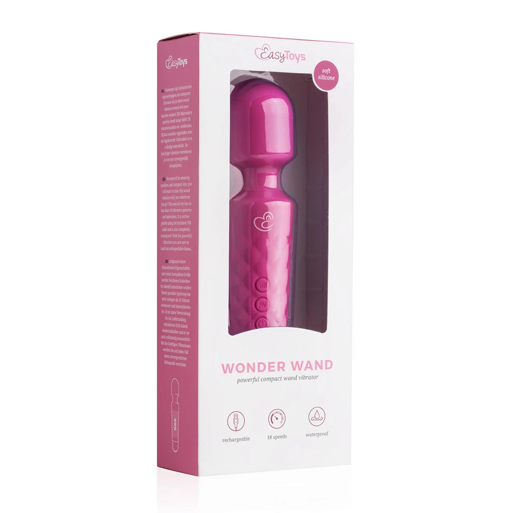 Mini masażer wand EasyToys – 18 trybów, 20 cm — zdjęcie 6
