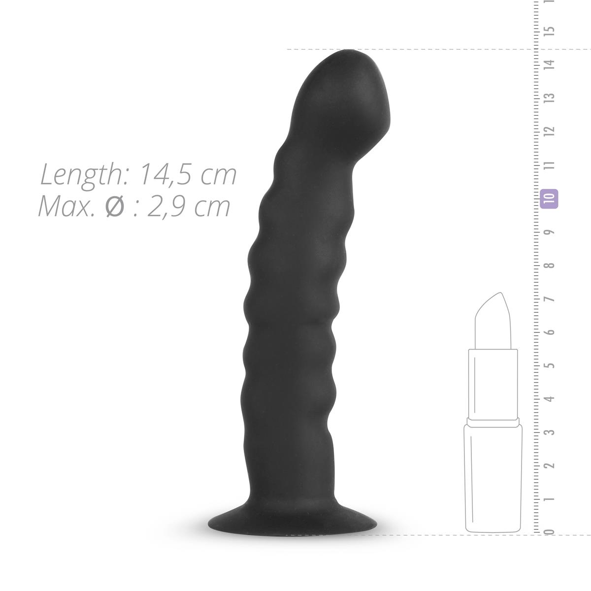 Strap-on EasyToys Bended – dildo 14,5 cm, regulowana uprząż — zdjęcie 4