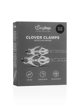 Zaciski Japanese Clover z łańcuchem – metalowe, osłonki