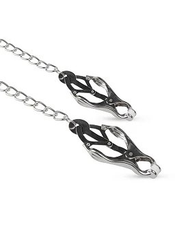 Zaciski Japanese Clover z łańcuchem – metalowe, osłonki — zdjęcie 3