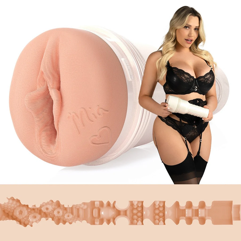 Masturbator Fleshlight Mia Malkova LVL UP – fale i wypustki, SuperSkin — zdjęcie 2