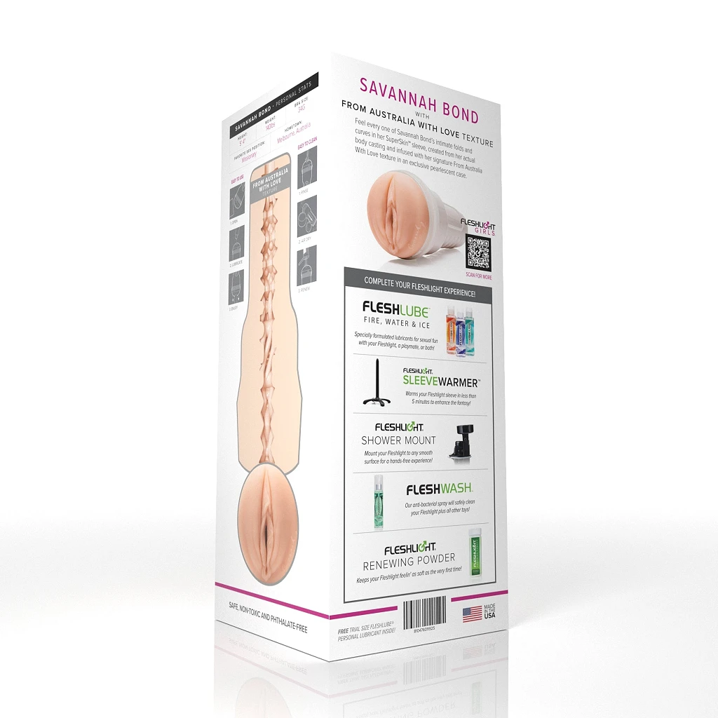 Masturbator Fleshlight Savannah Bond – wagina, rękaw SuperSkin, 25 cm — zdjęcie 6