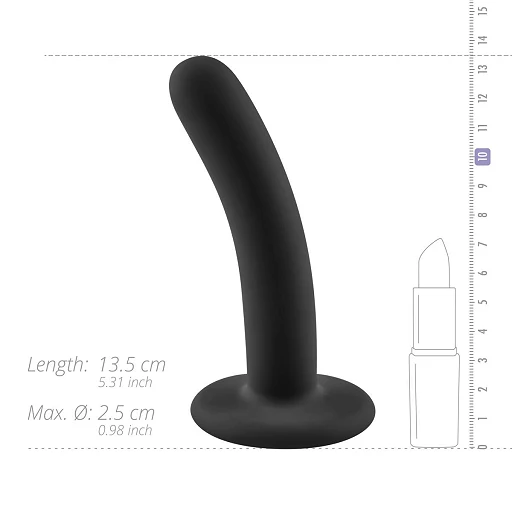 Dildo Logan 13,5 cm – lekko wygięte, z przyssawką — zdjęcie 10