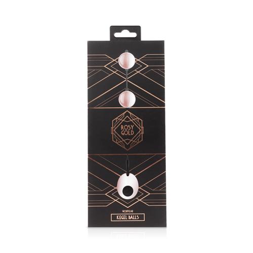Kulki gejszy Rosy Gold - zestaw 2 kulki, metal — zdjęcie 4