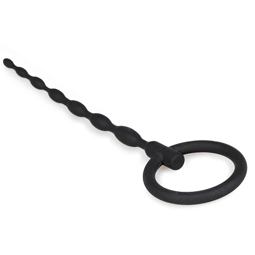 Plug do cewki moczowej z uchwytem – silikonowy, falisty — zdjęcie 3