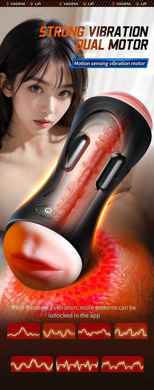 Masturbator Double Knight – dwustronny, sterowany aplikacją — zdjęcie 14