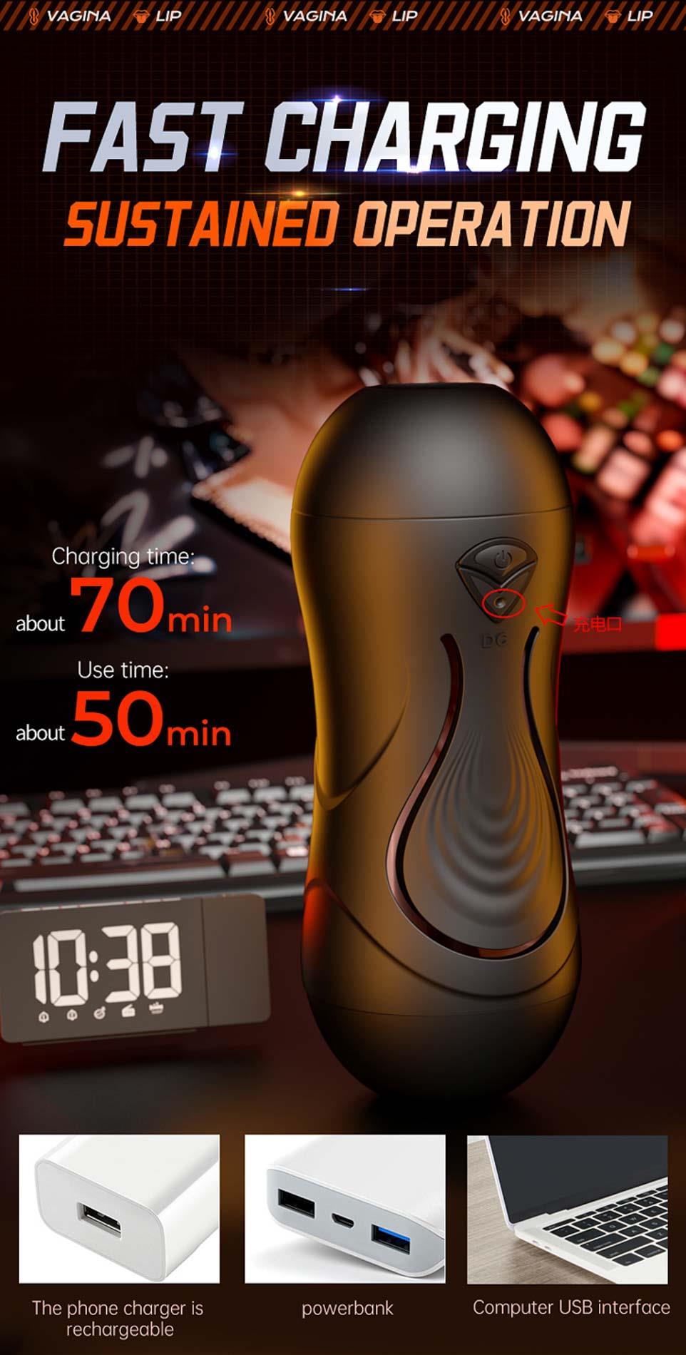 Masturbator Double Knight – dwustronny, sterowany aplikacją — zdjęcie 18