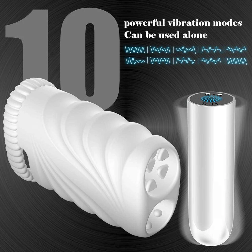 Masturbator wibrujący Soft Bullet Stroker – TPE, 10 funkcji — zdjęcie 9