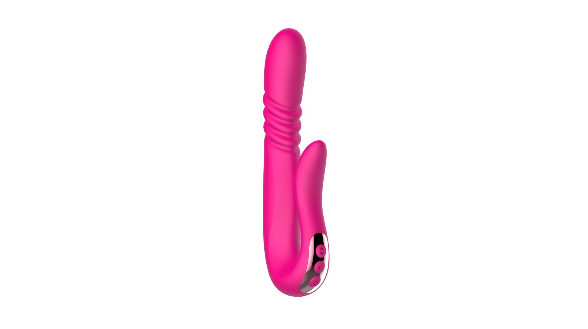 Wibrator króliczek Deluxe Twirling Vibrating Thruster – czerwony — zdjęcie 1