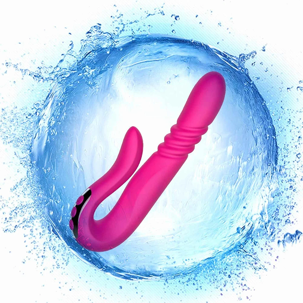 Wibrator króliczek Deluxe Twirling Vibrating Thruster – czerwony — zdjęcie 13
