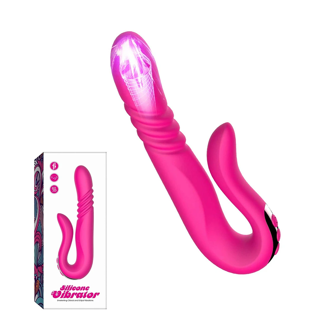 Wibrator króliczek Deluxe Twirling Vibrating Thruster – czerwony — zdjęcie 15