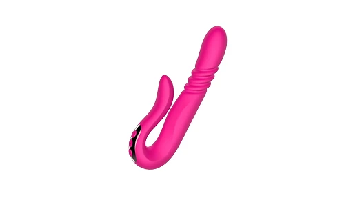 Wibrator króliczek Deluxe Twirling Vibrating Thruster – czerwony — zdjęcie 2