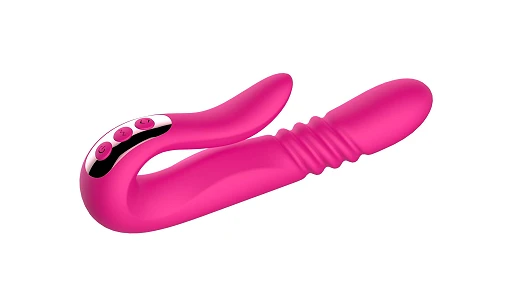 Wibrator króliczek Deluxe Twirling Vibrating Thruster – czerwony — zdjęcie 3