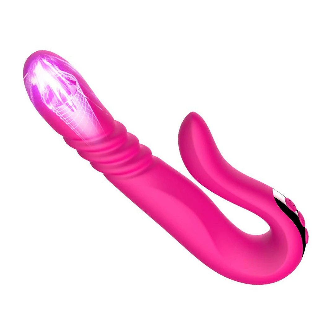 Wibrator króliczek Deluxe Twirling Vibrating Thruster – czerwony — zdjęcie 9