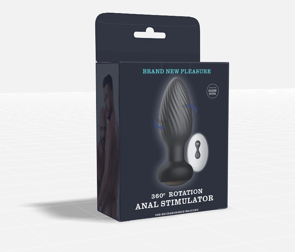 Plug analny Rotating M - silikon, z pilotem — zdjęcie 9