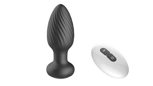 Plug analny Rotating M - silikon, z pilotem