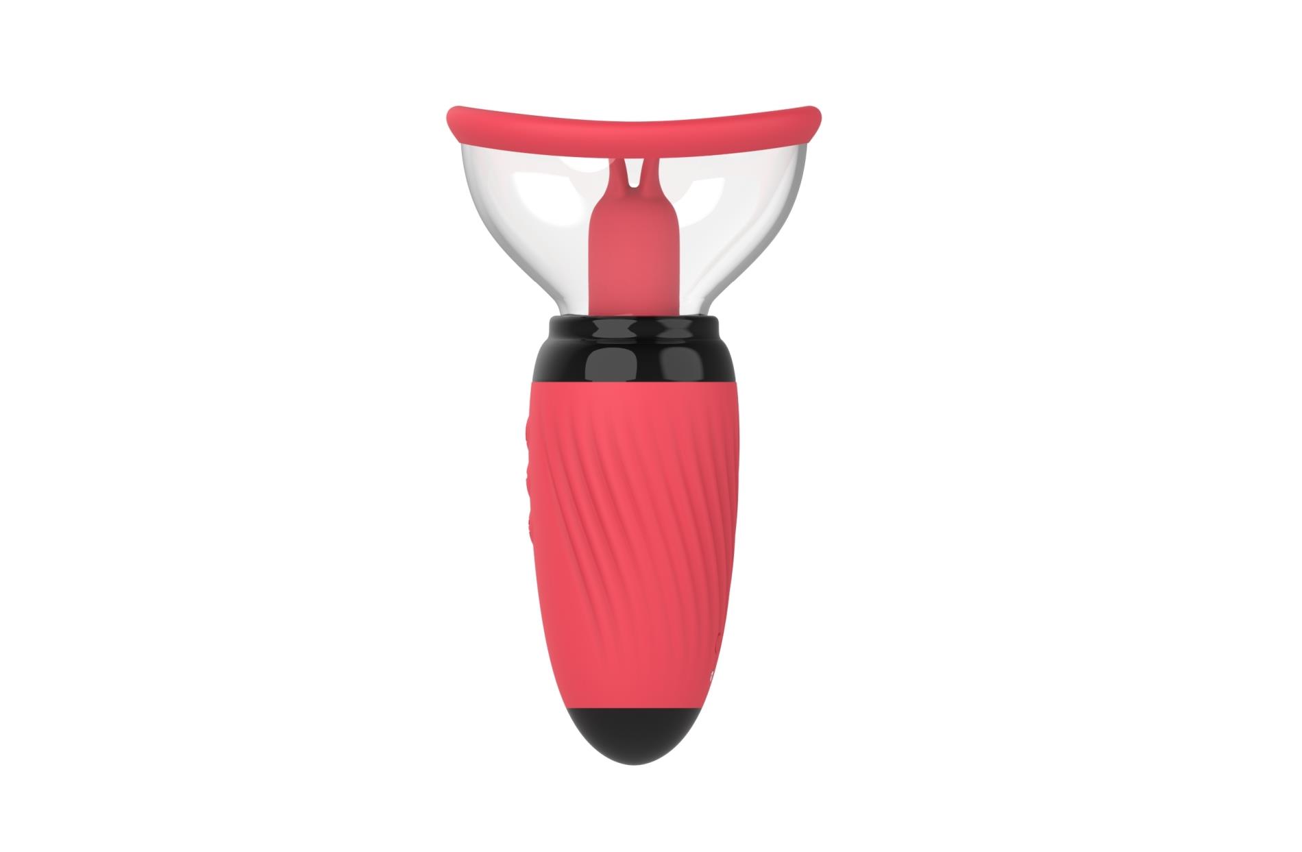 Stymulator ssąco‑liżący Sucking Pump – 10×10, silikon — zdjęcie 2