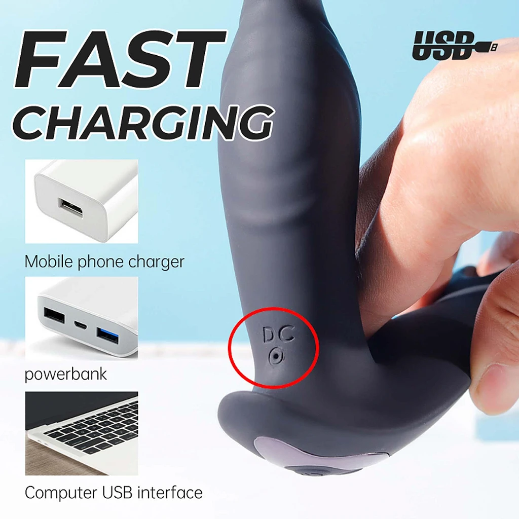Masażer prostaty Remote - 9 trybów, USB — zdjęcie 16